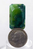 26.5carats GEM SILICA CHRYSOCOLLA Emeraldine Chalcedony Facet Lily Mine Scenic Quartz Malachite Peru Emerald Color Jade Color BE713