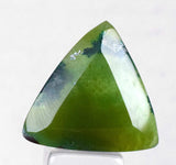 17.5arats GEM SILICA CHRYSOCOLLA Emeraldine Chalcedony Facet Lily Mine Scenic Quartz Malachite Peru Emerald Color Jade Color BE717