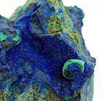 7.5cms NATURAL HORSE HEAD azurite malachite carving crystals peru u77