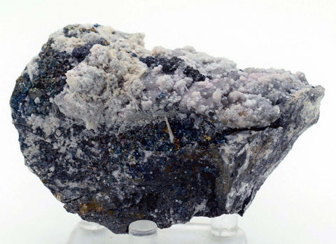 8cms CHALCOPYRITE BORNITE QUARTZ calcite crystals peru mineral specimen M82