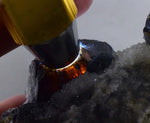11cms SPHALERITE DRUZY QUARTZ Crystals Giant 4cms Blenda Main Crystal Mineral Specimen Peru Collector M174