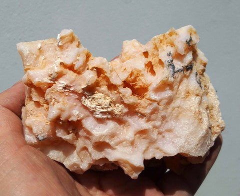 11cm PALYGORSKITE PINK OPAL quartz translucent coral color mineral specimen P90