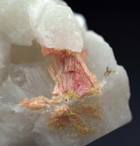 4.5cm RED ORANGE STILBITE heulandite quartz crystals peru mineral specimen F132