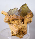 9.5cms GEMMY BARITE CRYSTALS Peru Golden Brown Shiny Translucent Mineral Specimen F268