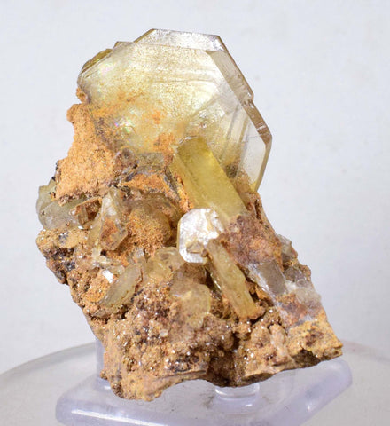 6cms GEMMY BARITE CRYSTALS Peru Golden Brown Shiny Translucent Mineral Specimen F270