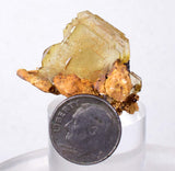 3.2cms GEMMY BARITE CRYSTALS Peru Golden Brown Shiny Translucent Mineral Specimen F273