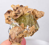 4.4cms GEMMY BARITE CRYSTALS Peru Golden Brown Shiny Translucent Mineral Specimen F278