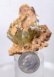 4.4cms GEMMY BARITE CRYSTALS Peru Golden Brown Shiny Translucent Mineral Specimen F278