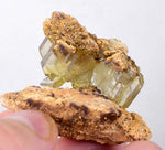 4.4cms GEMMY BARITE CRYSTALS Peru Golden Brown Shiny Translucent Mineral Specimen F278