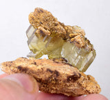 4.4cms GEMMY BARITE CRYSTALS Peru Golden Brown Shiny Translucent Mineral Specimen F278