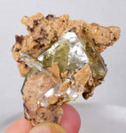 4.4cms GEMMY BARITE CRYSTALS Peru Golden Brown Shiny Translucent Mineral Specimen F278