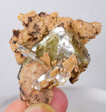 4.4cms GEMMY BARITE CRYSTALS Peru Golden Brown Shiny Translucent Mineral Specimen F278