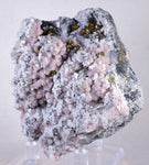 7cms PROUSTITE RUBY SILVER Copper Pyrite Mangano Calcite Quartz Polybasite peru mineral specimen H831