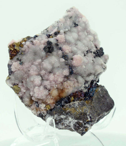 5cms PROUSTITE RHODOCHROSITE RUBY silver wire crystals quartz peru H826