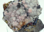 5cms PROUSTITE RHODOCHROSITE RUBY silver wire crystals quartz peru H826