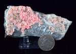 10.3cms RHODOCHROSITE RHOMBOHEDRAL CRYSTAL Quartz Pasto Bueno Peru Collector Mineral Specimen R53