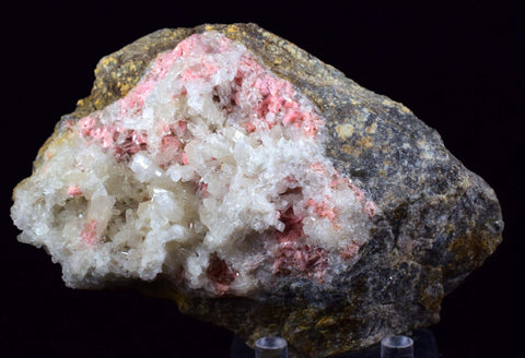 11.1cms RHODOCHROSITE CRYSTALS QUARTZ Needles Rosettes Pasto Bueno Peru Collector Mineral Specimen R64