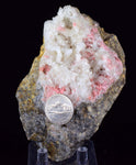 11.1cms RHODOCHROSITE CRYSTALS QUARTZ Needles Rosettes Pasto Bueno Peru Collector Mineral Specimen R64