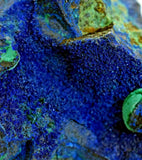 7.5cms NATURAL HORSE HEAD azurite malachite carving crystals peru u77