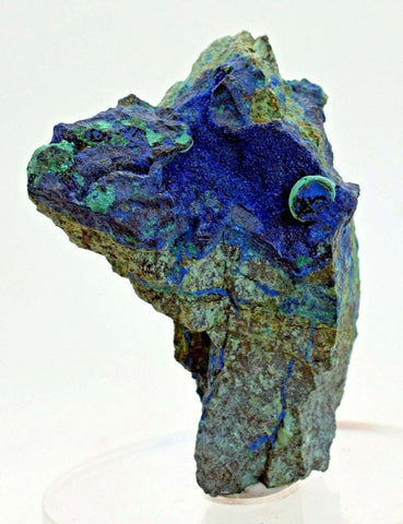 7.5cms NATURAL HORSE HEAD azurite malachite carving crystals peru u77