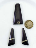 72.5carats LEMURIAN BLACK JADE Gem Peru Pyrite Quartz Pendant Jewelry Cabochon Healing Nephrite Gemstone B531