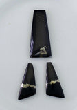 78carats LEMURIAN BLACK JADE Gem Peru Pyrite Quartz Pendant Jewelry Cabochon Healing Nephrite Gemstone B532