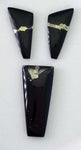78carats LEMURIAN BLACK JADE Gem Peru Pyrite Quartz Pendant Jewelry Cabochon Healing Nephrite Gemstone B532