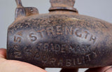 MINERS LAMP a c wells 5a england 1800th oil lantern single torch iron cast