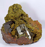 13ms PREMIUM EPIDOTE CRYSTALS cluster peru green color mineral specimen C442