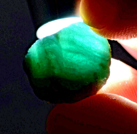 23.5 Carats GRANDIDIERITE CRYSTALS BLUE green rare madagascar jewelry facet P134