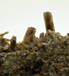 10cms ZOISITE CRYSTALS CLUSTER epidote clinozoisite green yellow peru M85