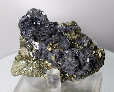 5.6cms GALENA PYRITE PERU crystals cluster collectors mineral specimen G77