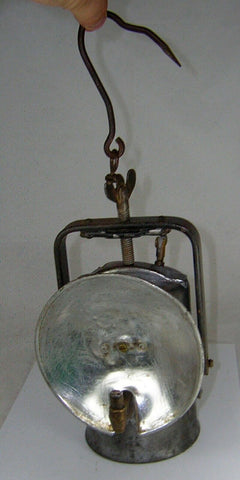 33cms MINERS CARBIDE LAMP england premier vintage lantern mining mineral C203