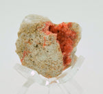 3cm RED ORANGE STILBITE heulandite calcite crystals peru mineral specimen F122