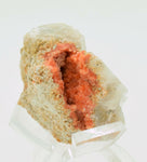 3cm RED ORANGE STILBITE heulandite calcite crystals peru mineral specimen F122