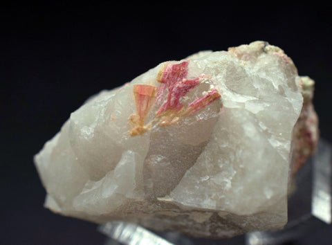 3.5cm RED ORANGE STILBITE heulandite quartz crystals peru mineral specimen F133