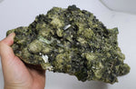 17cms HUGE PREMIUM EPIDOTE crystals cluster peru green color mineral specimen