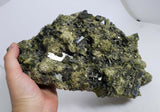 17cms HUGE PREMIUM EPIDOTE crystals cluster peru green color mineral specimen