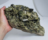 17cms HUGE PREMIUM EPIDOTE crystals cluster peru green color mineral specimen