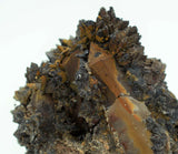 9cms RED LIMONITE MARCASITE quartz goethite crystals peru mineral specimen Q85