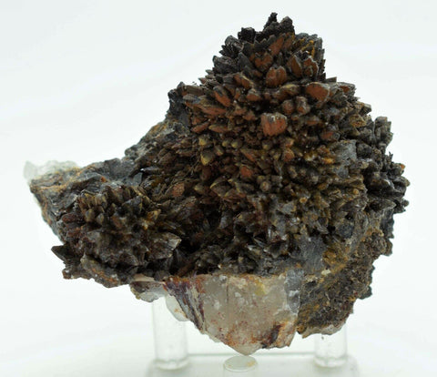 9cms RED LIMONITE MARCASITE quartz goethite crystals peru mineral specimen Q85