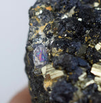 8.7cms GEM RHODOCHROSITE PYRITE Crystals Uchucchacua Mineral Specimen R494