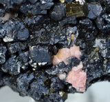 8.7cms GEM RHODOCHROSITE PYRITE Crystals Uchucchacua Mineral Specimen R494