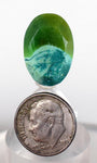 16carats GEM SILICA CHRYSOCOLLA Emeraldine Chalcedony Lily Mine Peru Scenic Quartz Malachite Facet Emerald Color Jade Color BE799