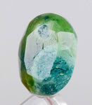 17.5carats GEM SILICA CHRYSOCOLLA Emeraldine Chalcedony Lily Mine Peru Scenic Quartz Malachite Facet Emerald Color Jade Color BE800