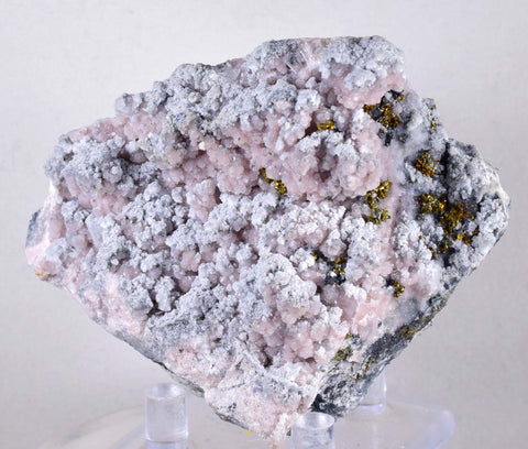 7cms PROUSTITE RUBY SILVER Copper Pyrite Mangano Calcite Quartz Polybasite peru mineral specimen H831