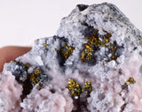 7cms PROUSTITE RUBY SILVER Copper Pyrite Mangano Calcite Quartz Polybasite peru mineral specimen H831