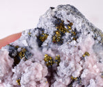 7cms PROUSTITE RUBY SILVER Copper Pyrite Mangano Calcite Quartz Polybasite peru mineral specimen H831