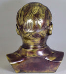 22cms SCULPTURE MIGUEL GRAU Bust Bronze Peru Art Decorator Almirant Marine