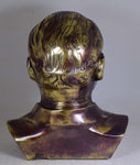 22cms SCULPTURE MIGUEL GRAU Bust Bronze Peru Art Decorator Almirant Marine